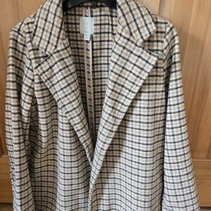 Joie Plaid Soft Open Jacket Shacket Super Soft Heavy Women’s Size M